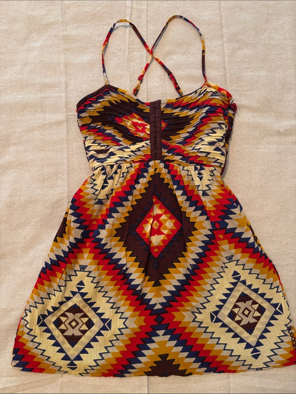 Billabong Boho Geo-Print Spaghetti Strap Dress - Multicolor S
